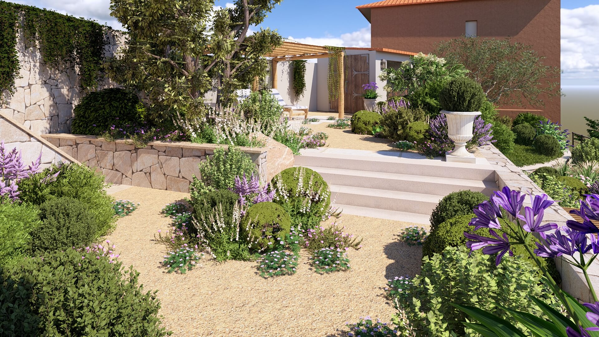 Entre pierre et horizon, un jardin méditerranéen suspendu